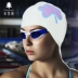 Bộ đôi mũ bơi Fanlin Đàn ông và phụ nữ thời trang dành cho người lớn thường không thấm nước Silicone chống trượt In vải nhựa bơi chuyên nghiệp Mũ bơi