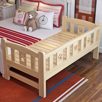 Trẻ em đồ nội thất trẻ em giường giường đơn 1 m giường trẻ em với hộ lan tôn sóng cậu bé cô gái rắn giường gỗ cot giường lưới cho bé