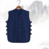 Cotton cũ vải thô trung niên ngắn tay vest ngựa vest vest phong cách Trung Quốc Tang phù hợp với khóa mùa hè truyền thống áo sơ mi Áo vest cotton