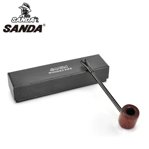 Сан-да Санда Сильная моряка Ностальгическая труба Сплошная древесина прямой фигурки изысканная подарочная коробка Установленная личность дым sd-