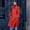 Phiên bản Hàn Quốc của áo len mỏng màu đỏ len áo khoác quân phục eo gió dài đoạn lỏng lẻo áo khoác nữ mẫu áo da nữ đẹp 2020