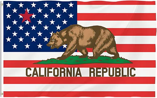 Калифорнийский флаг, баннер штата США штата Калифорния Баннер № 4 Полиэфир Флаг Калифорния Флаг