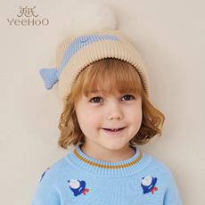 Комплект из двух частей 英氏秋冬季男女宝宝毛线织套头帽子围巾手套纯棉保暖护耳防风围脖 48845983