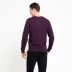 Áo len đơn nam đơn giản cho nam Áo len cashmere màu tím cổ chữ V dài tay áo len hoang dã - Áo len Cashmere