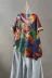 Danli nguyên bản 160 kg không áp lực 2019 retro lỏng lẻo size lớn của phụ nữ đan áo thun mùa hè - Áo phông