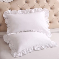 Ins Bắc Âu sáng tạo tùy chỉnh pillowcase cotton công chúa tóc bóng bông lá sen ren gối một cặp bức ảnh 2 gối cao su non cho trẻ sơ sinh