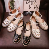 Летняя обувь в английском стиле, сандалии на платформе, сезон 2021