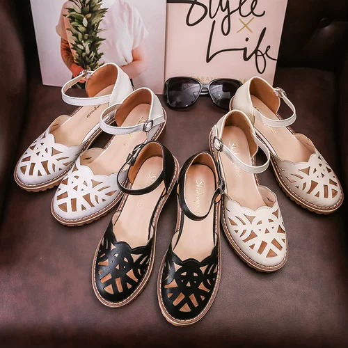 Летняя обувь в английском стиле, сандалии на платформе, сезон 2021