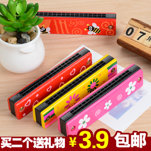 Trẻ em harmonica bằng gỗ 16-lỗ bé bé người mới bắt đầu chơi nhạc cụ đồ chơi âm nhạc mini trẻ em tone piano