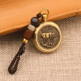 Медный латунный брелок, подвеска, ручка, украшение в руку, китайский гороскоп