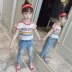 Trẻ em t-shirt nữ mùa hè 2018 mới thời trang Hàn Quốc bông cô bé quần áo hợp thời trang áo sơ mi cô gái thủy triều