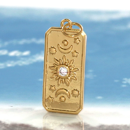 Цирконий, подвеска, аксессуары на солнечной энергии, 14 карат, микроинкрустация