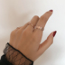 Hàn quốc net vòng màu đỏ thời trang hipster cường điệu vòng nữ ngón tay trỏ vòng vòng bầu không khí titanium thép đuôi nhẫn không phai Nhẫn