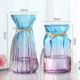 [Два -цельный комплект] Nordic Glass Vase Color Transparent Lily Figeth Bamboo Гидравлическая ваза гостиная цветочные украшения украшения