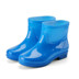 Cộng với nhung công ty ống ngắn mưa khởi động của phụ nữ ống mưa khởi động màu rắn mùa thu và mùa đông nước khởi động ấm bao bọc ngoài giày chống trượt giày Rainshoes