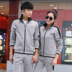 Couple thể thao phù hợp với mùa xuân và mùa thu của nam giới chạy thể thao của phụ nữ slim quần áo giản dị hai mảnh thể thao mẫu áo thể thao nữ đẹp Thể thao sau