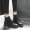 Thu đông 2018 mới sang trọng Martin bốt nữ nữ gió Anh cộng với giày nhung cotton retro phẳng lưới đỏ bốt ngắn - Giày ống