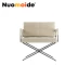 Norman 邸 thiết kế nội thất da dễ dàng ghế da đơn giản ghế kim loại phòng chờ - Đồ nội thất thiết kế