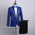 Mới sequin phù hợp với phù hợp với nam giới của điệp khúc ăn mặc người lớn hiệu suất trang phục máy chủ ca sĩ trang phục nam Suit phù hợp
