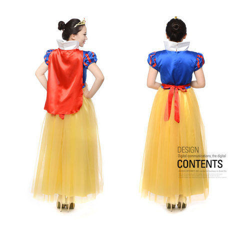 Yellowchildren stage pantomime Snow White And Seven Dwarfs clothing Magic mirror prince queen adult Performance clothes