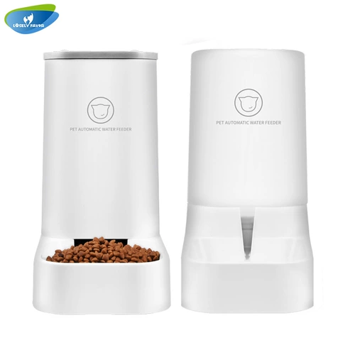 Мо Pet Cat Dogging Fending, питье щенки, щенки кормит пластиковые кошки и собаку автоматическое кормушку для питьевой воды