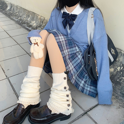 taobao agent Japanese soft keep warm demi-season socks, Korean style, Lolita style