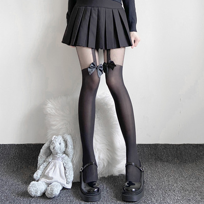 taobao agent Japanese black soft cute summer thin brand socks, Lolita style, lifting effect
