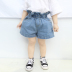 2018 mùa hè mới trẻ em Hàn Quốc quần áo cô gái cao eo hoa quần short denim trẻ em trung và nhỏ phần mỏng mặc quần nóng thủy triều Quần jean