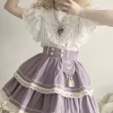 Оригинальный коралловый лонгслив, рубашка, стиль Лолита