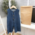 An An Ma girl mặc jumpsuit denim nữ mùa thu 2019 mới cho trẻ em quần yếm rộng - Quần jean kinh doanh quần áo trẻ em Quần jean