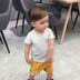 Chen Chen Ma bé quần áo trẻ em trai mùa hè bé sọc áo sơ mi hoang dã cotton thoáng khí phụ nữ bé ngắn tay t-shirt áo sơ mi Áo thun