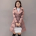 Quần áo cotton nữ dài phần mới phiên bản Hàn Quốc của mùa đông hoang dã rộng rãi áo khoác cotton dày một từ áo choàng lông bông phong cách thủy triều - Bông áo phao lót lông cho bé Bông