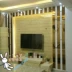 Acrylic bóng gương dán tường trang trí phòng khách TV nền tường trần 3d âm thanh nổi hình chữ nhật tự dính đường viền eo - TV