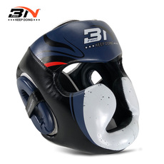Шлем для бокса bn脸谱儿童成人拳击跆拳道散打头盔防护护鼻护头面罩泰拳护具