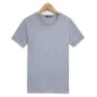 Nam cotton trung niên mùa hè lỏng cũ áo áo rắn màu vest vòng cổ ngắn tay T-Shirt t-shirt cotton shop đồ lót