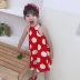 Candy Grandpa Summer 2019 New Ultra Ocean Girl Halter Dress Girl polka Dot Không tay Váy bé - Váy váy trẻ em 11 tuổi Váy