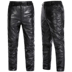 Của nam giới quần da trung niên cộng với nhung dày xe máy pu leather đầu máy windproof không thấm nước lỏng làm việc ấm quần nam Quần da