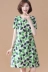Tháng 9 Momo 2021 mùa hè mới của phụ nữ ginkgo váy ngắn tay dài trung bình váy chữ A mỏng - A-Line Váy