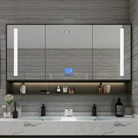 Tủ phòng tắm thông minh với ống kính đèn LED chống lại bức tường -kiểu phong thủy phòng tắm phòng tắm tủ gương một mình tủ gương treo tường phòng tắm tủ gương nhà tắm thông minh