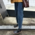 Mùa xuân và mùa thu mới retro quần ống rộng denim nữ phiên bản cao của Hàn Quốc eo cao là học sinh mỏng bf gió thẳng quần jean