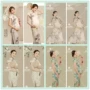 Phụ nữ mang thai chụp ảnh quần áo mới phong cách retro sườn xám ảnh studio chụp phụ nữ mang thai quần áo phụ nữ mang thai ảnh ảnh quần áo - Áo thai sản quần áo bầu công sở