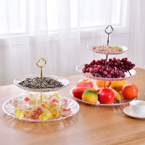 Acklis Fruit Plate Трех -многослойный многослойный полка ktv bar Домохозяйство творческое творческое двойное фруктовое диск Пластическая гостиная личность