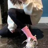 Nike, хлопковые носки подходит для мужчин и женщин для влюбленных, спортивные высокие сапоги для спортзала, для бега