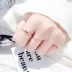 Nhẫn nữ sang trọng Trái tim cô gái in gió lạnh Nhật Bản và Hàn Quốc tối giản hipster net đỏ sinh viên đơn giản nhẫn đôi bạc Nhẫn