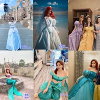 Аренда храм SC Disney Cos Cos Cos Siandi Motermaid Mother -In -law Bai Queen Elier Princess Юбка и аренда одежды