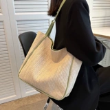 Летняя соломенная вместительная и большая сумка через плечо, небольшая дизайнерская плетеная сумка на одно плечо, коллекция 2022, в западном стиле