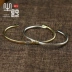 Bò cùn amp vòng đeo tay cười BWL amp nhật bản Hammerd bangle 925 bạc vui tươi handmade - Vòng đeo tay Cuff Vòng đeo tay Cuff