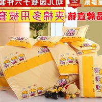 Đoạn ba mảnh chăn vườn ươm bông trẻ ngủ trưa nhỏ giường futon bao gồm lõi Liu Jiantao mùa đông - Bộ đồ giường trẻ em 	bộ chăn ga gối cho bé gái	