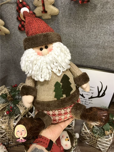 Экспорт иностранной торговли рождественские украшения поставляют Lei Feng Hat Santa Claus Smooth Coll Doll Doll Doll Рождественская украшения подарки