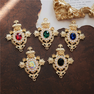 taobao agent Baroque Crown Pearl Metal Flower Drill DIY headdress hair jewelry bar